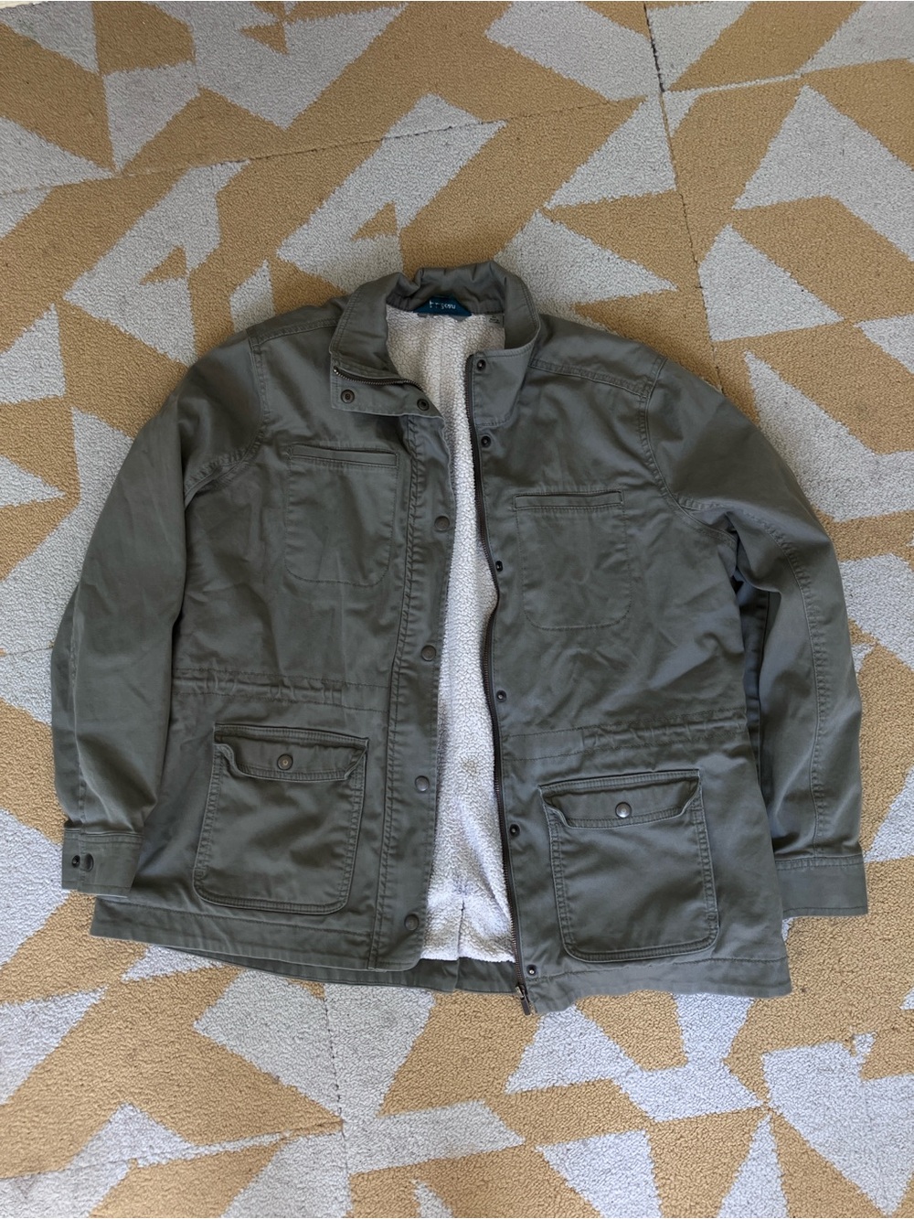 LL Bean Army Green Lined Jacket